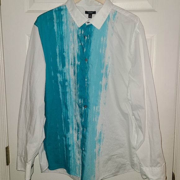 ALFANI DRESS SHIRT XXL COTTON BUTTONDOWN  CASUAL - Picture 1 of 3